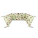 Apărătoare laterale pentru pătuț cu panglici, Bumbac, 180x30 cm Qmini, Frogs