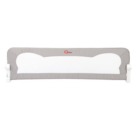 Barieră de protecție laterală pat, cu înclinare la 180 grade, 150 x 42 cm, Rhea, Qmini, Grey