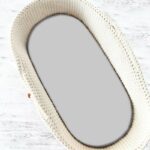 Cearceaf cu elastic, Qmini, pentru landou, cărucior și coșulet, 80x35 cm, Gri