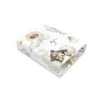 Cearceaf cu elastic, Qmini, 140 X 70 cm, Teddy Bear and Friends Bej