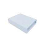 Cearceaf cu elastic, Qmini, 90 x 40 cm, Jersey, Albastru
