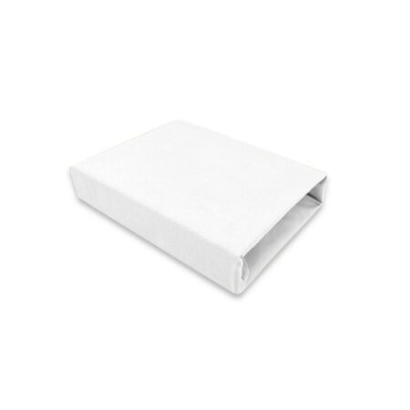 Cearceaf cu elastic, Qmini, 90 x 40 cm, Jersey, Alb