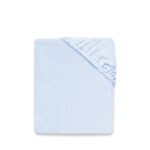 Cearceaf cu elastic, Qmini, 90 x 40 cm, Terry, Albastru deschis