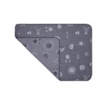 Păturică pufoasă pentru bebeluși și copii, 75 x 100 cm, Din bambus, Qmini, Mini Zoo, Grey