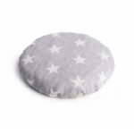 Pernă anticolici cu sâmburi de cireșe, diametru 14 cm, Bumbac, Qmini, Grey Stars