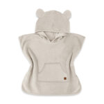 Poncho baie cu glugă și buzunar, Qmini, 1 - 4 ani, Beige