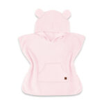Poncho baie cu glugă și buzunar, Qmini, 1 - 4 ani, Pink