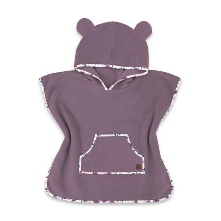 Poncho baie cu glugă și buzunar, Qmini, 4 - 7 ani, Heather