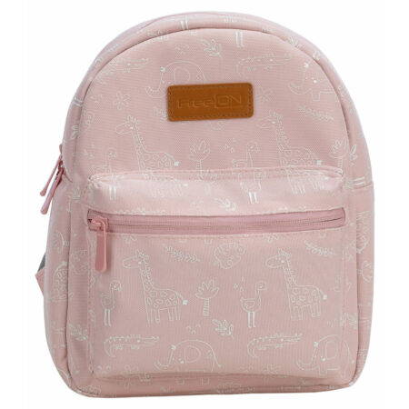 Rucsac pentru copii cu 2 compartimente și bretele reglabile, 21 x 9 x 27 cm, FreeON, Dusty Pink