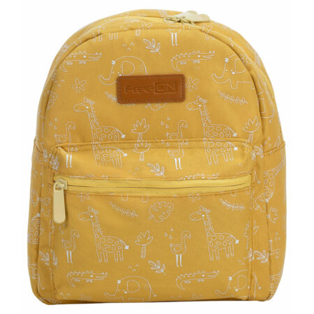 Rucsac pentru copii cu 2 compartimente și bretele reglabile, 21 x 9 x 27 cm, FreeON, Yellow