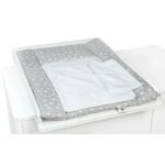 Saltea de înfășat cu două cearceafuri impermeabile, 73x55 cm, YappyKids, YappyNordGrey