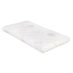 Saltea ortopedică din sisal, cocos și spumă de memorie, cu husă Aloe vera, 160x80x9 cm, YappyKids, YappyMemory II, Alb