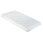 Saltea pentru pat junior cu arcuri mini Pocket Spring, din spumă Hr și nucă de cocos, 200x90x12 cm, YappyKids, YappyMiniPocket, Alb