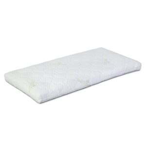 Saltea pentru pătuț din sisal și peri de cal, cu husă din bambus, 120x60x9 cm, YappyKids, YappyPremiumEco, Alb