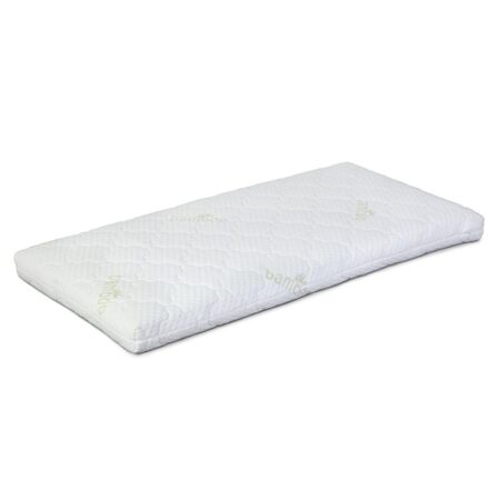 Saltea pentru pătuț din sisal și peri de cal, cu husă din bambus, 120x60x9 cm, YappyKids, YappyPremiumEco, Alb