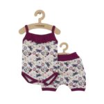 Set bebeluși 2 piese, de vară, cu pantaloni scurți și body cu volănaș, 62 cm, din bumbac, New Baby, Little Girl