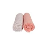 Set 2 scutece din muselină, refolosibile și cu multiple utilizări, 70x100cm, YappyKids, YappyBlush&Blanc, Roz - Alb