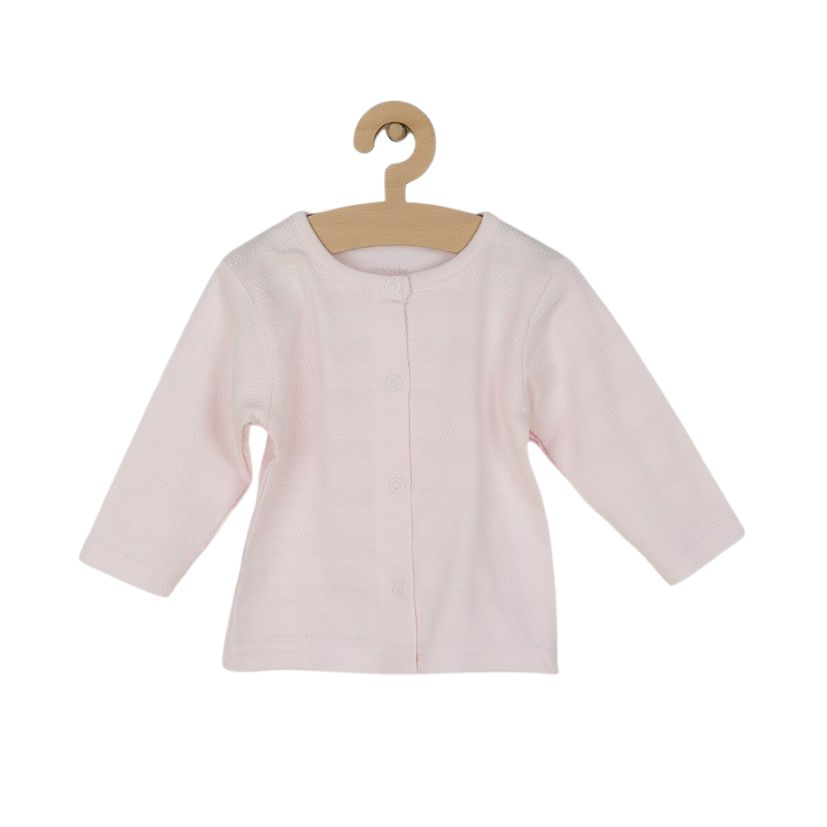 Set bebeluși 4 piese cu salopetă, bluză, body și căciuliță, 56 cm, din bumbac, New Baby, Sweet Bear Pink - Image 5