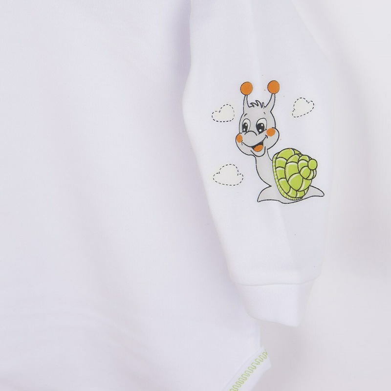 Set bebeluși 4 piese cu salopetă, body, căciuliță și mănuși, 56 cm, din bumbac, New Baby, Snail - Image 7