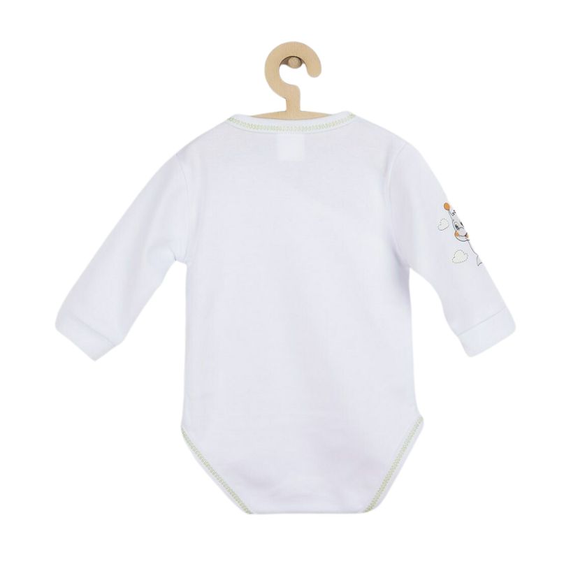 Set bebeluși 4 piese cu salopetă, body, căciuliță și mănuși, 56 cm, din bumbac, New Baby, Snail - Image 4