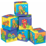 Set 6 cuburi pentru baie, Playgro Soft blockes
