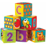 Set 6 cuburi pentru baie, Playgro, Splash and Learn