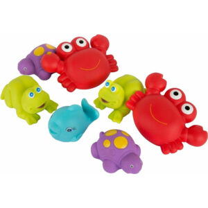 Set 7 animăluțe de baie, Playgro, Floating Sea Friends, Multicolor