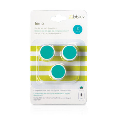 Set capete de rezervă pentru pila electrică unghii Trimo, 3-6 luni, BBluv, Multicolor