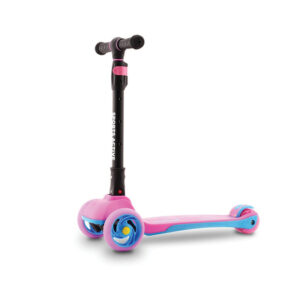 Trotinetă cu 3 roti și lumini, înălțime ajustabilă, până la 50 kg, Sports Active, Roz