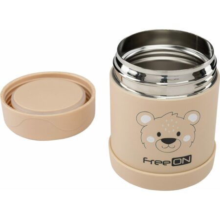 Termos pentru alimente solide, FreeON, Pink Kitty, Beige Bear