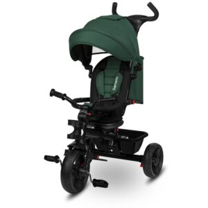 Tricicletă copii pliabilă cu scaun reversibil, control al direcției, rotire 360 grade, Haari, Lionelo, Verde