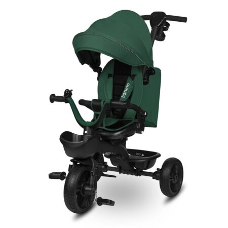 Tricicletă copii pliabil cu scaun reversibil, rotire 360 grade, suport de picioare, control al direcției, Kori, Lionelo, Kori, Verde