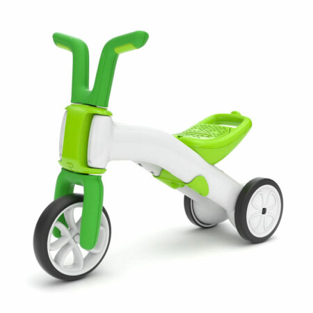 Tricicletă copii, 2 în 1, Transformabilă în bicicletă fără pedale, Chillafish, Bunzi, Lime