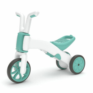 Tricicletă 2 în 1, transformabilă în bicicletă fără pedale, șa reglabilă, compartiment în șa, Chillafish, Bunzi Matte, Mint