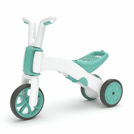 Tricicletă 2 în 1, transformabilă în bicicletă fără pedale, șa reglabilă, compartiment în șa, Chillafish, Bunzi Matte, Mint