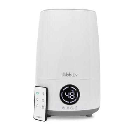 Umidificator cu ultrasunete și purificator de aer 4 în 1, difuzator uleiuri esențiale, Telecomandă, Bbluv, Umido,Alb