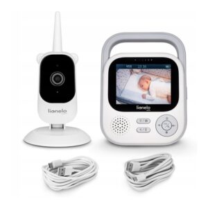 Video monitor cu sunete si mod de noapte, 2.8 inch, Full HD, Lionelo, Babyline 3.2, Alb