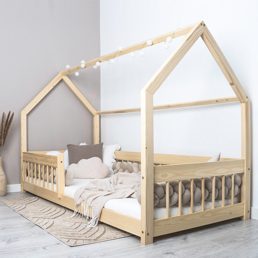 Pat copii montessori tip căsuță, MiniMini, Angel Nest - Image 9