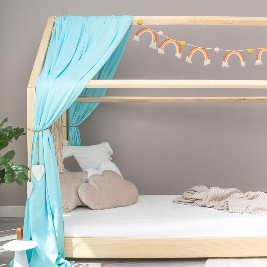 Pat copii montessori tip căsuță, MiniMini, Angel Nest - Image 18