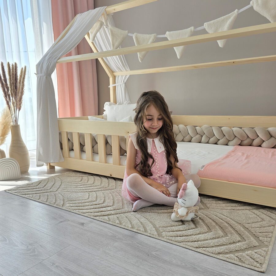 Pat copii montessori tip căsuță, MiniMini, Angel Nest - Image 14
