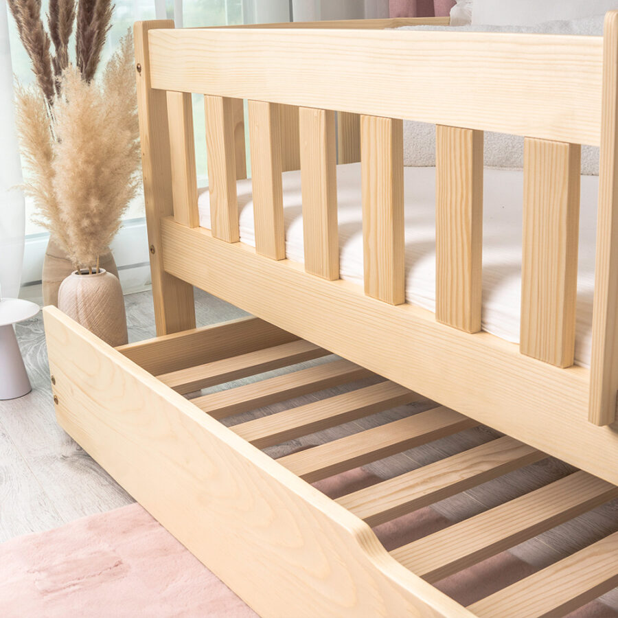 Pat copii Montessori cu balustradă, MiniMini, Charlie - Image 4