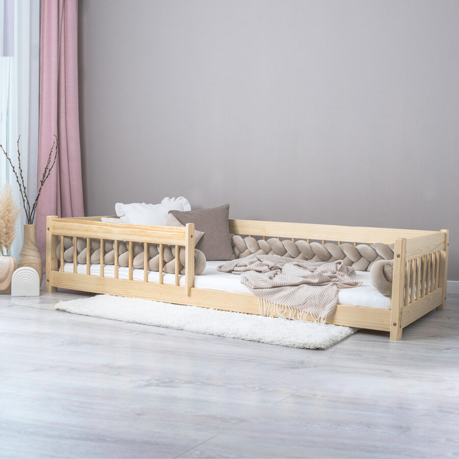 Pat copii Montessori cu balustradă, MiniMini, Charlie - Image 5