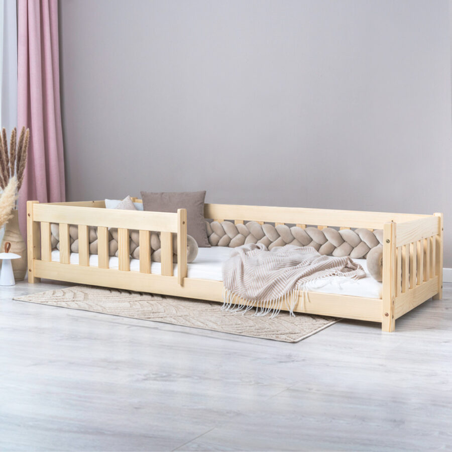Pat copii Montessori cu balustradă, MiniMini, Charlie - Image 2