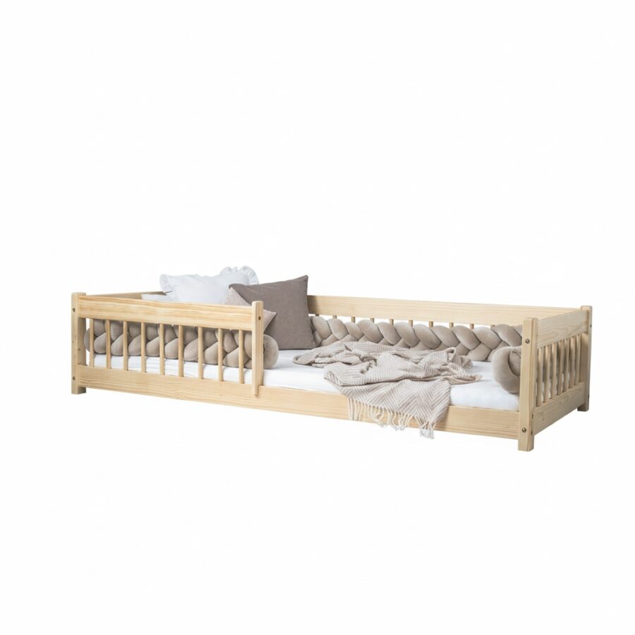 Pat copii Montessori cu balustradă, MiniMini, Charlie - Image 7