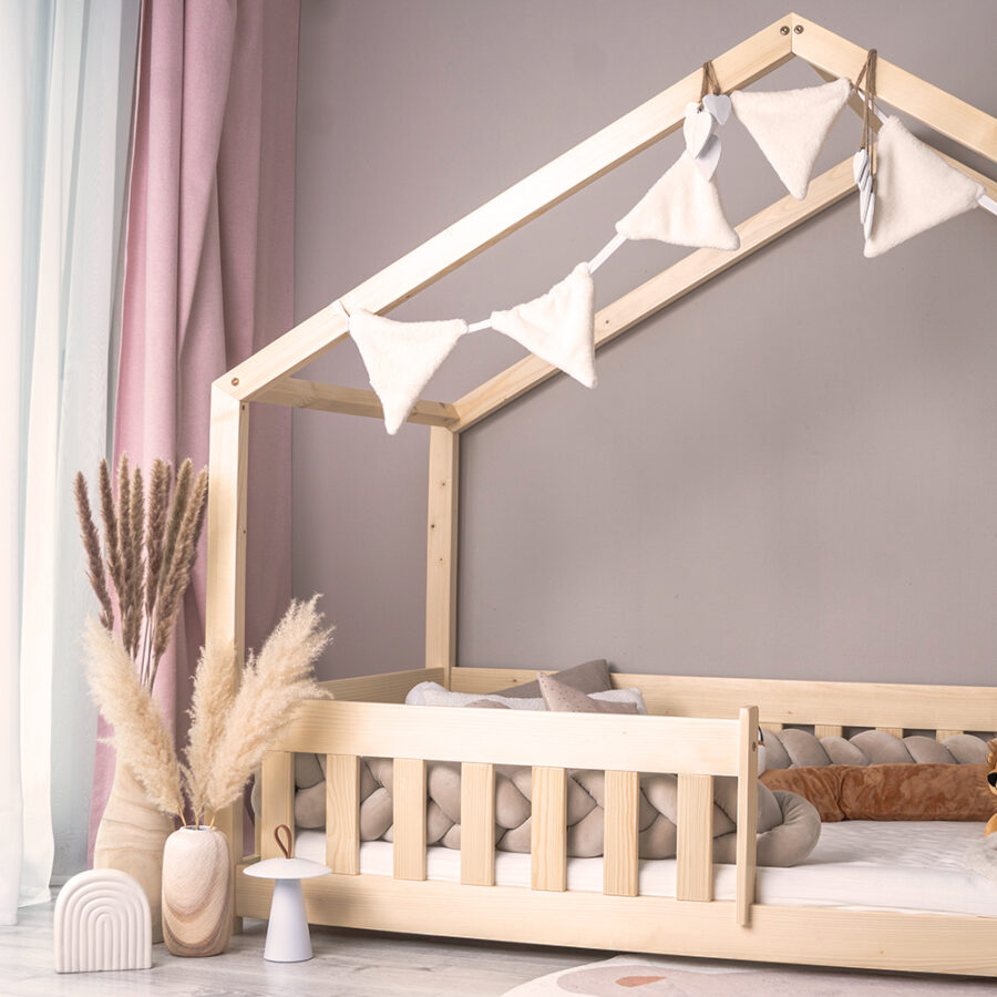Pat copii Montessori tip casuță, MiniMini, Cozi Cottage - Image 3