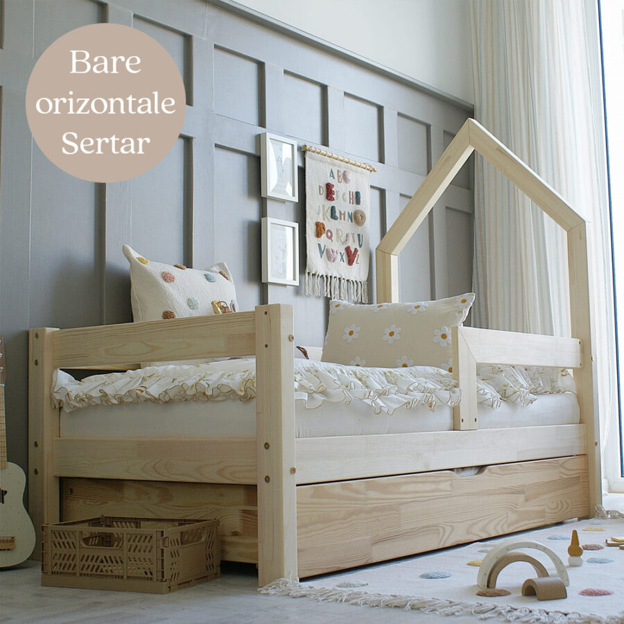 Pat copii căsuță montessori, MiniMini, Mossy - Image 9