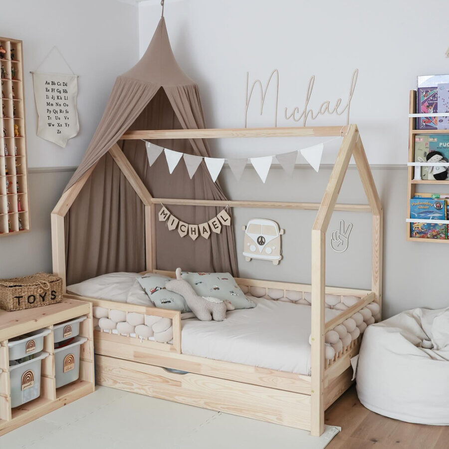 Pat copii căsuță montessori, MiniMini, Timber Sleep - Image 13
