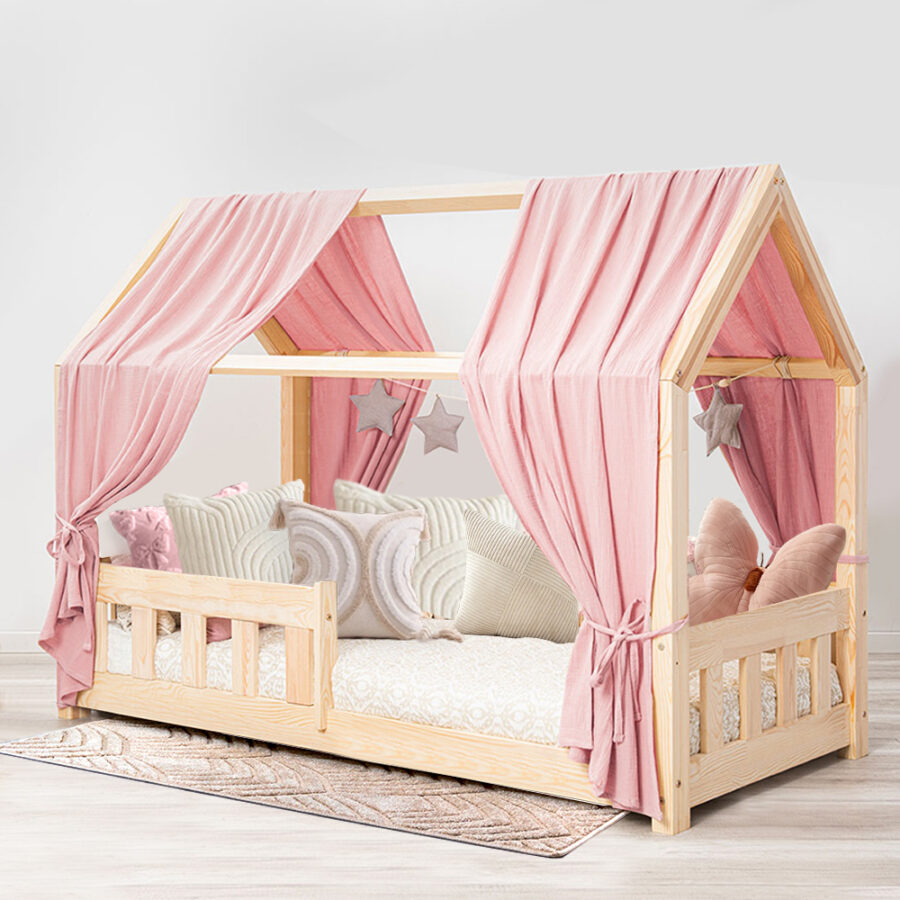 Pat copii montessori tip căsuță, MiniMini, Angel Nest - Image 2