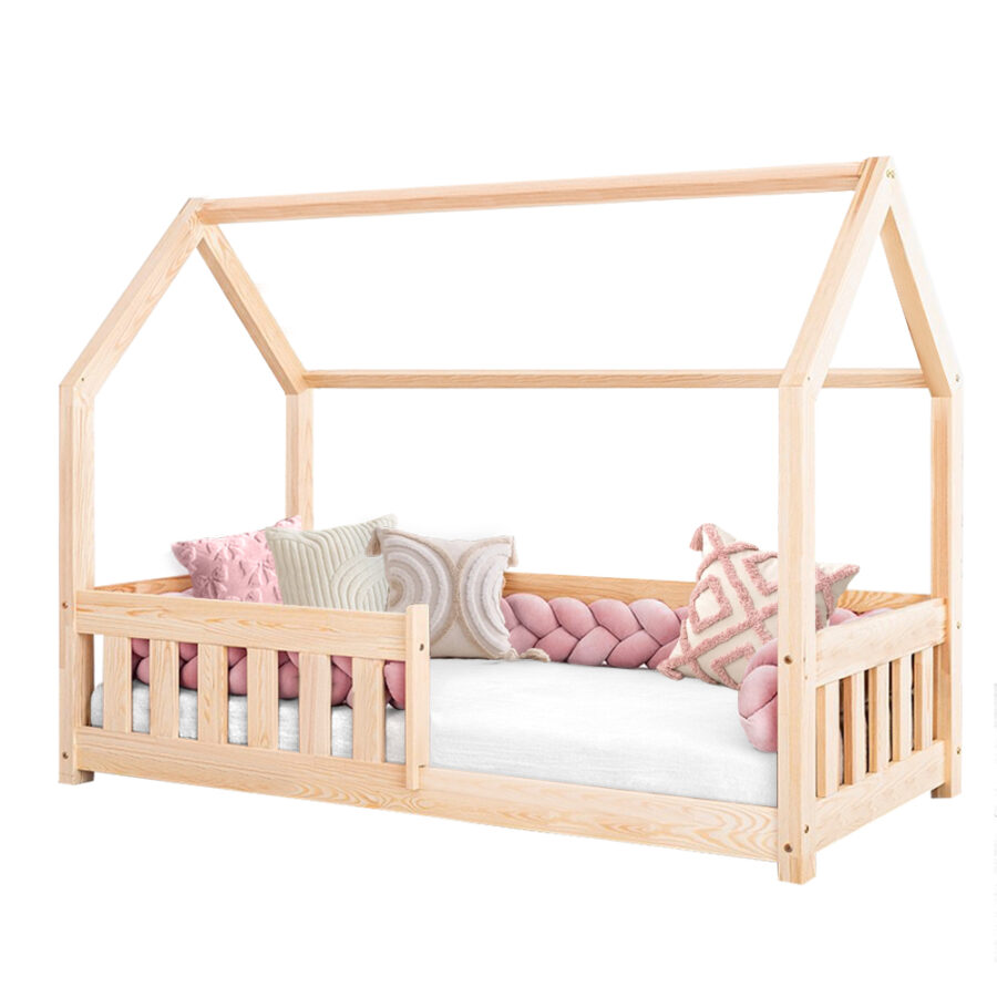 Pat copii montessori tip căsuță, MiniMini, Angel Nest
